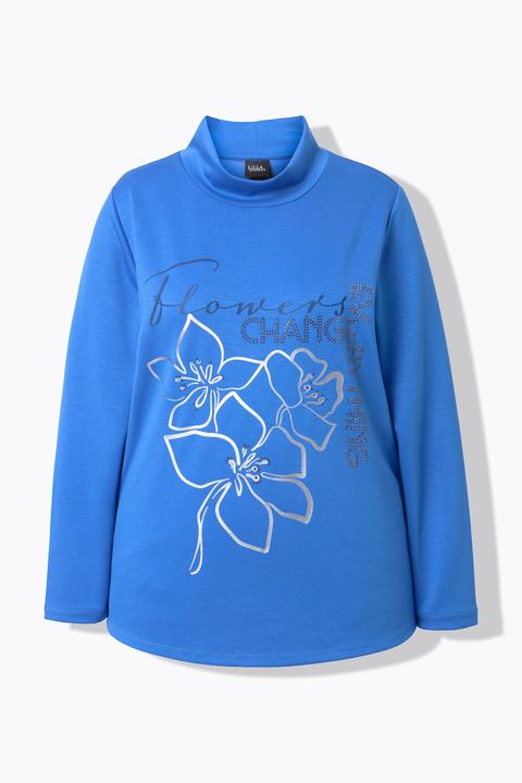 Actual product image Ulla Popken Metallic Floral Graphic Sweatshirt (48)