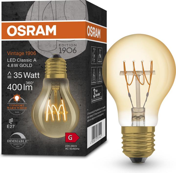 Image du produit Osram Vintage 1906 (E27, 4.80 W, 400 lm, 1 x, G)