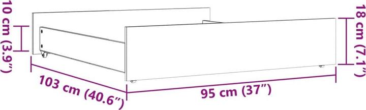 Image du produit vidaXL Bettschublade (95 x 103 x 18 cm)