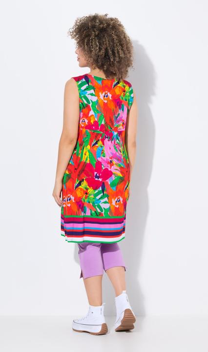 Produktbild Ulla Popken Jerseykleid, bedruckt, A-Linie, Rundhals, ärmellos (50, 52)