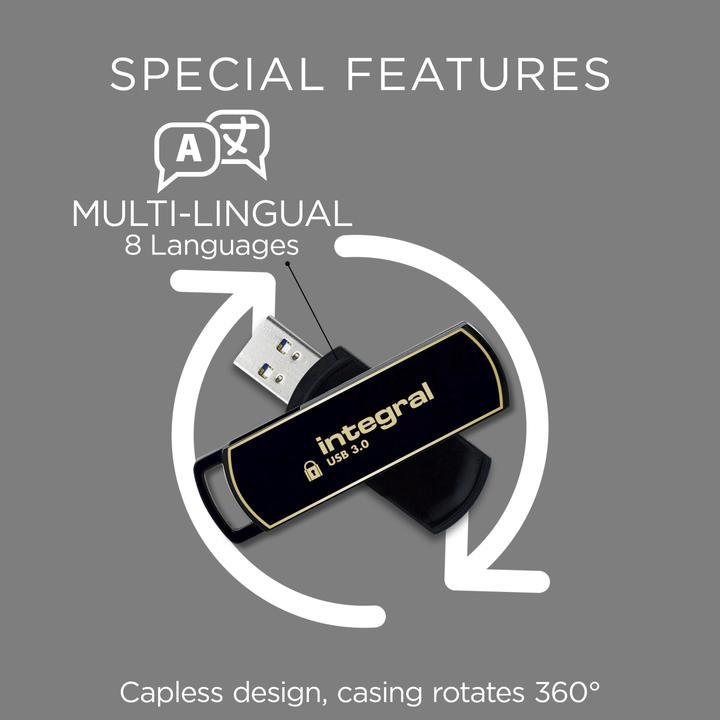 Actual product image 32GB Secure 360 Encrypted USB 3.0 (32 GB, USB-A)