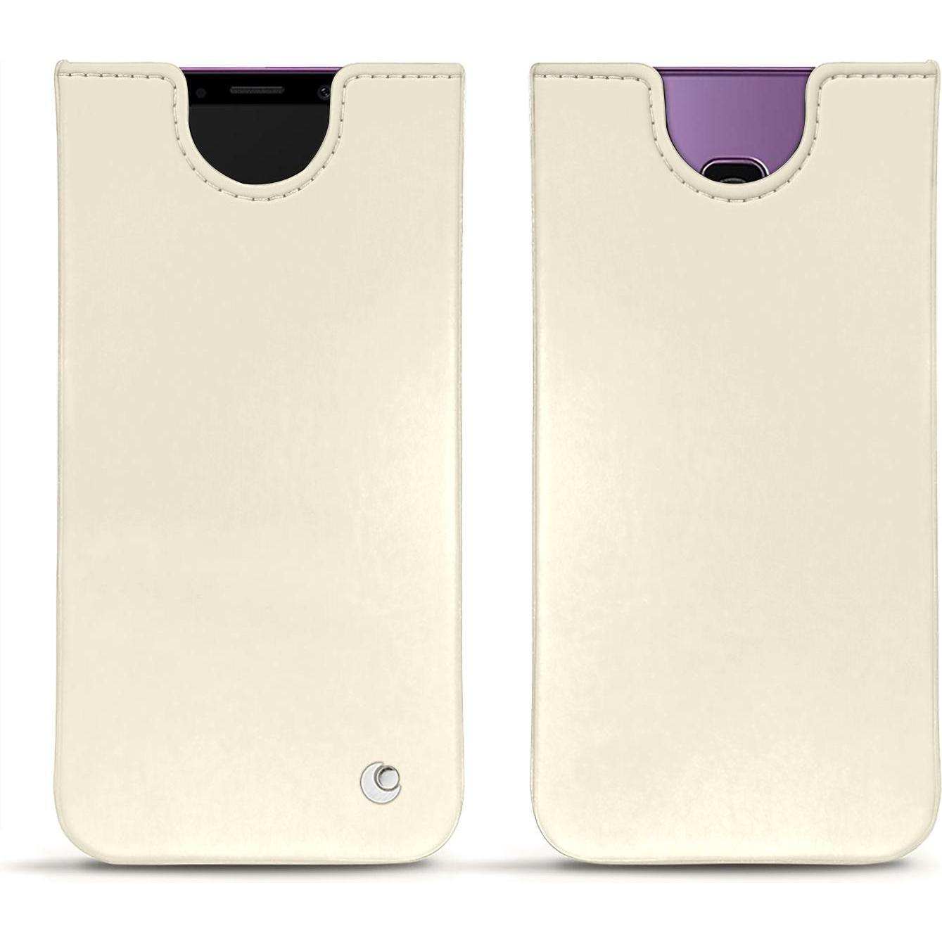 Noreve Lederschutzhülle (Samsung Galaxy S9+), Smartphone Hülle, Weiss