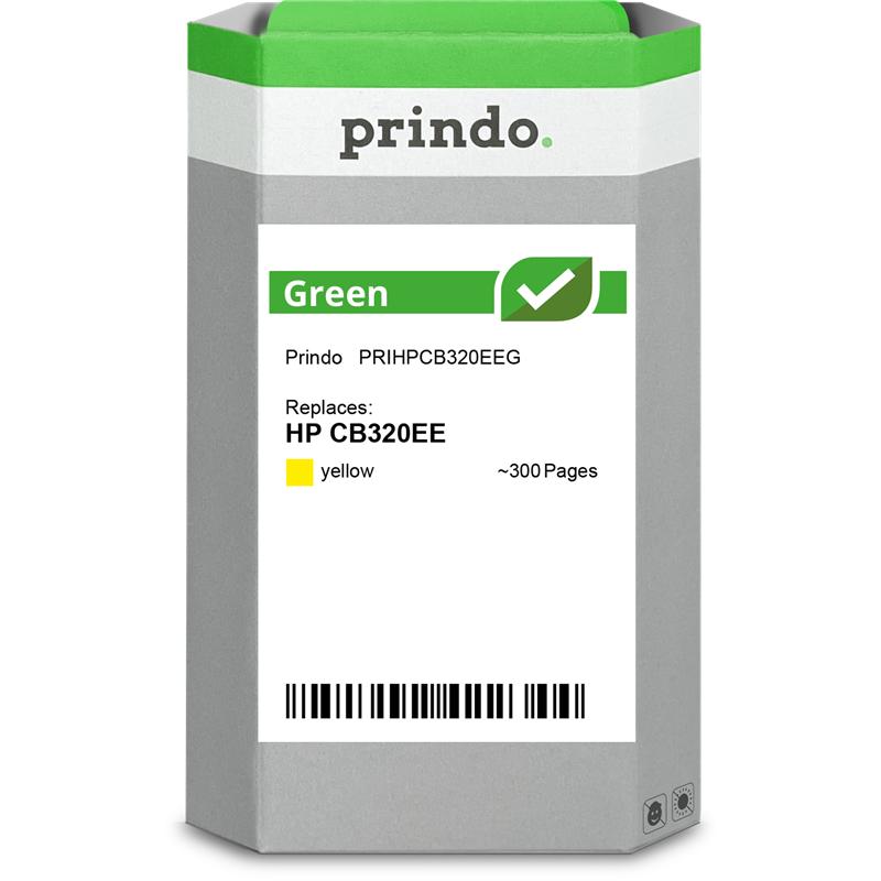 Prindo, Cartucce, ORIGINAL printer cartridge yellow PRIHPCB320EEG Green 300 pages GREEN Recycled amp ext (Y)