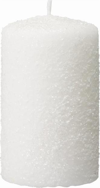 Wenzel Stumpenkerze - Lights - ca. 6 x 10 cm - weiss (1 Stk.)
