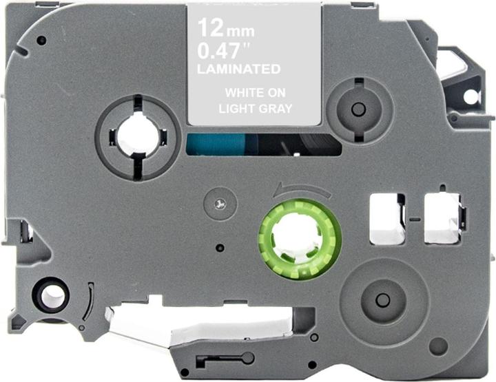 Produktbild Hermex Alternatives Etikettenband zu Brother TZe-MQL35 Beschriftungsband (1.20 cm, Grau, Weiss)