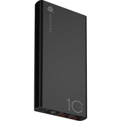 Devia Powerbanka Navitel PWR10 AL ÄernÃ¡ (10000 mAh, 22.50 W, 22.50 Wh), Powerbank, Schwarz
