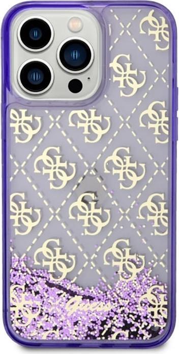 Produktbild Guess GUHCP14XLC4PSGU iPhone 14 Pro Max 6.7" purple/purple hardcase Liquid Glitter 4G Transculent (Apple iPhone 14 Pro Max)