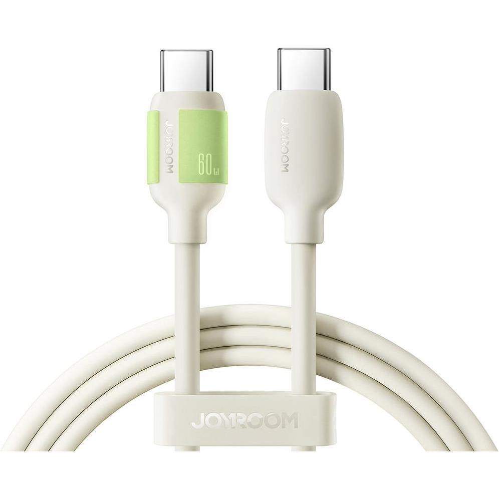 Joyroom 60W Fast Charging Data Cable USB-C to USB-C, 2m - Beige (2 m, USB 3.0), USB Kabel