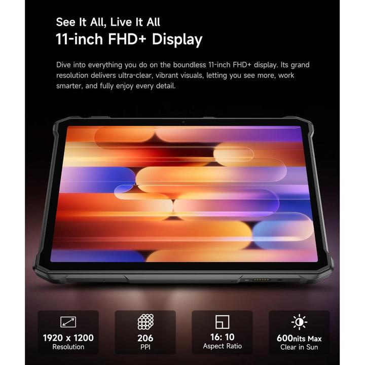 Actual product image Ulefone Armor Pad 5 Pro 5G Tablet, 512GB, black (5G, 11", 512 GB, Black, Black)