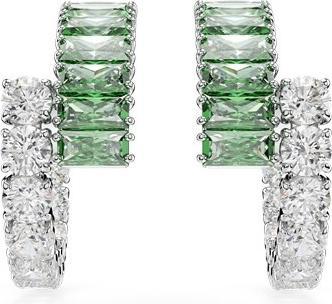 Produktbild Swarovski Matrix Ohrringe mit verschiedenen Schliffen in Grün und Rhodiumveredelung