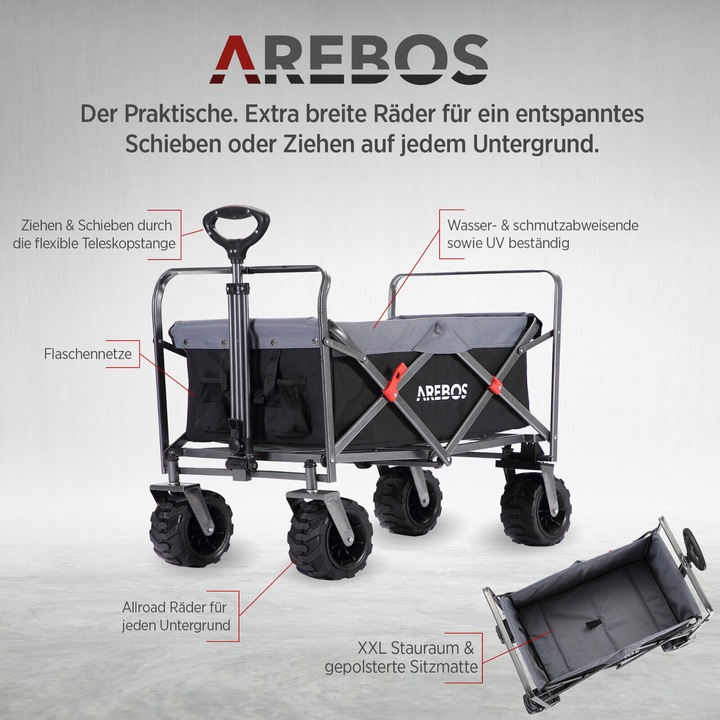 Produktbild Arebos Bollerwagen