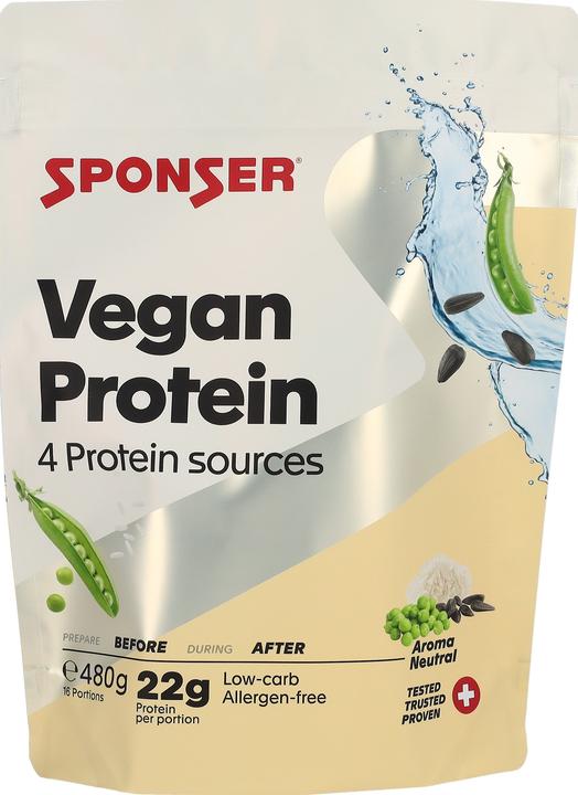 Produktbild Sponser Vegan Neutral 480 g Proteinpulver (Neutral, 1 x, 480 g)