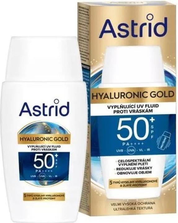 Astrid Filling Daily Facial Fluid Spf 50 Hyaluronic Gold - 50 Ml (Sonnencreme Gesicht, SPF 50, 50 ml)