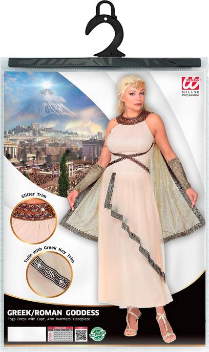Immagine prodotto Widmann GRIECHISCHE/RÖMISCHE GÖTTIN (Kleid mit Umhang, Armstulpen, Kopfschmuck), XL (XL)