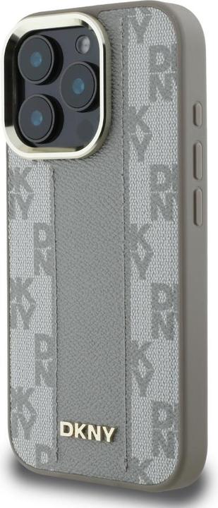 Actual product image DKNY Case Checkered Pattern Magsafe for iPhone 16 Pro Max beige (Apple iPhone 16 Pro Max)