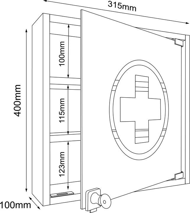 Nutritional values and ingredients VCM Medicine cabinet Medicine cabinet Hustila S (32 x 10 x 40 cm)