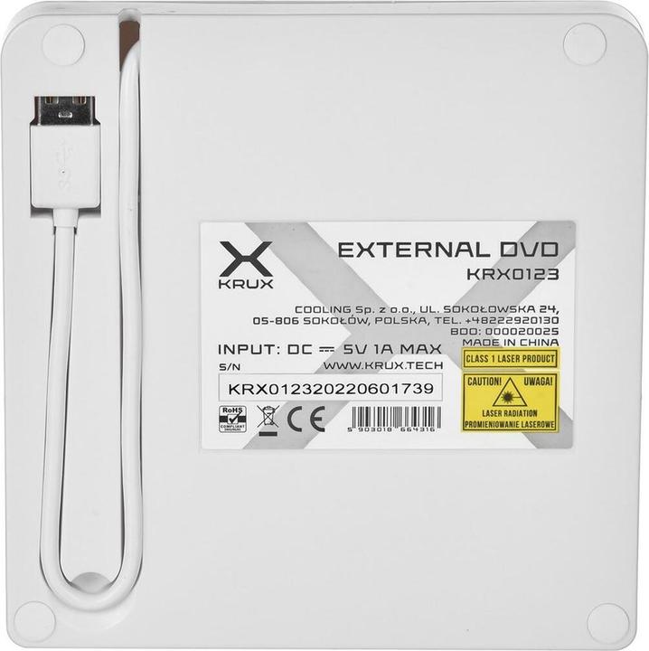 Produktbild Krux External DVD balta drive (DVD Laufwerk)