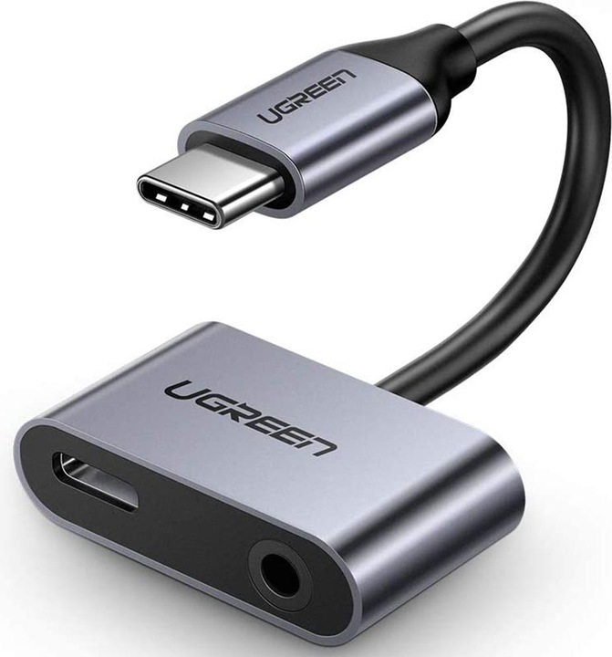 Immagine prodotto Ugreen Adattatore da USB-C a 3.5mm Audio + Jack USB-C (USB tipo C, Presa da 3,5 mm, USB tipo C)