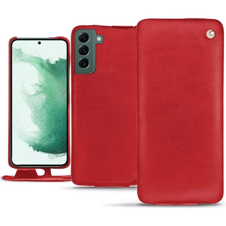 Noreve Lederschutzhülle vertikal (Samsung Galaxy S22+ 5G), Smartphone Hülle, Rot