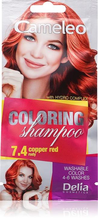 Immagine prodotto Delia Cosmetics Cameleo Shampoo Colorante Rosso Rame 40ml 7,4 (Shampoo liquido, 40 ml)