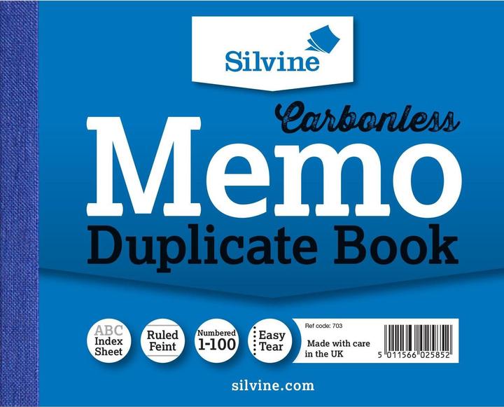 Actual product image Silvine Carbonless notebook 12-pack (Plain)