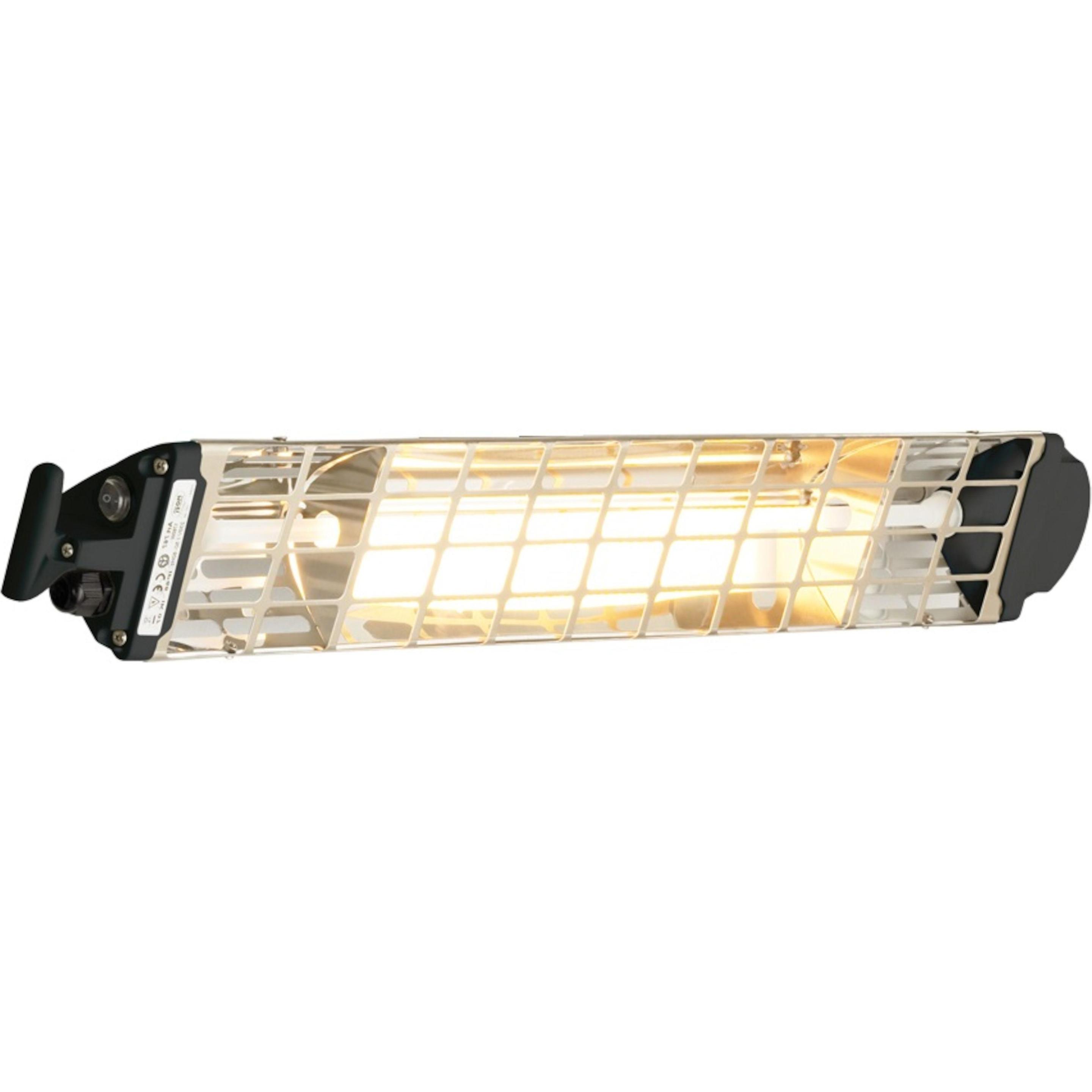 Mo-El Infrarotstrahler Fiore 1200 W, Heizstrahler, Silber