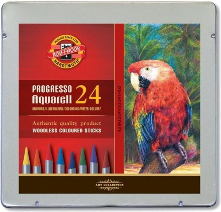 Actual product image Koh-i-Noor Watercolour pencils without wood Progresso 24 colours (24x)