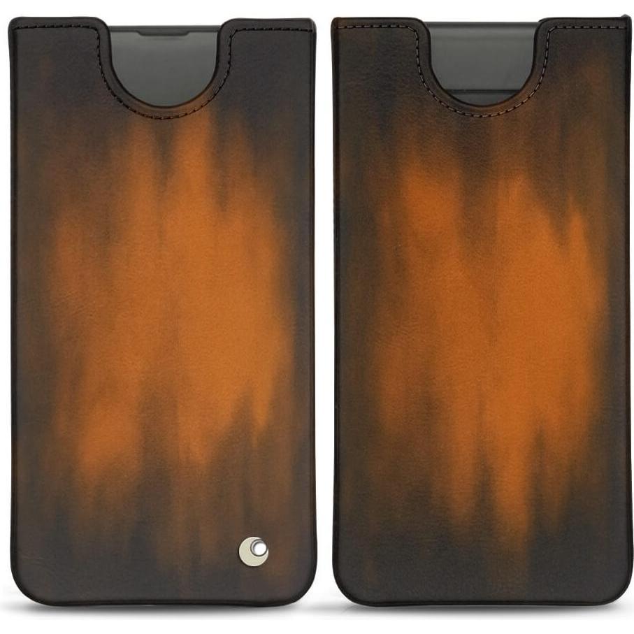 Noreve Lederschutzhülle (Samsung Galaxy S10+), Smartphone Hülle, Braun