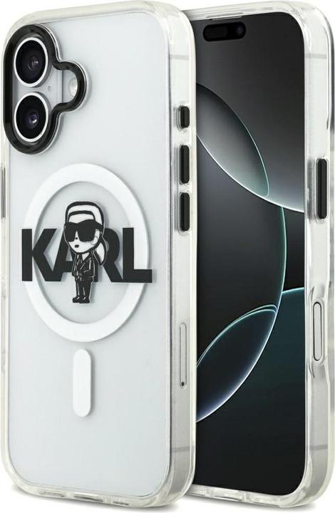 Produktbild Karl Lagerfeld - IML MagSafe Sketch Logo (KLHMP17SHGKIGKBT) - iPhone 17 - Transparent Karl (Apple iPhone X)