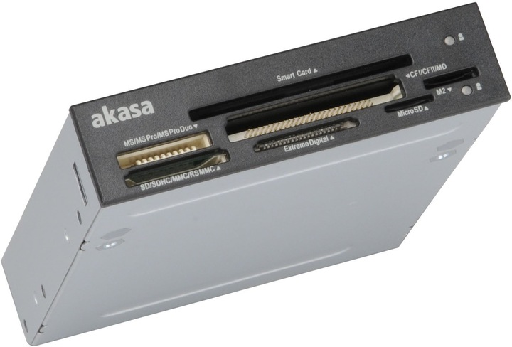 Actual product image Akasa AK-ICR-09 ID and Smart Card Reader 3.5 Inch (Internal USB 2.0 Motherboard)
