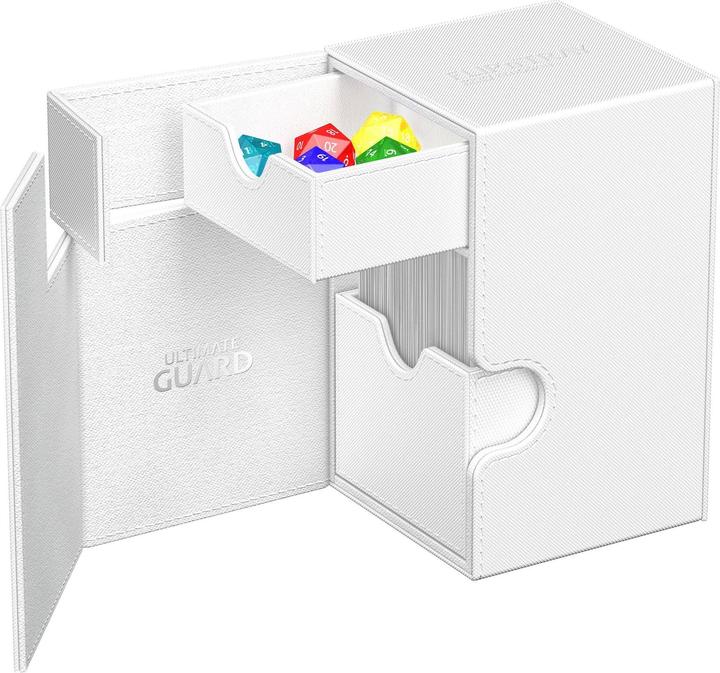 Actual product image Ultimate Guard Card Box Flip'n'Tray XenoSkin Monocolor 100+ White
