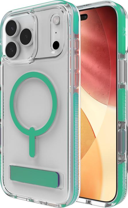 Produktbild Zagg Case für Apple iPhone 17 Pro Max Santa Cruz Snap mit Kickstand mystic green (Apple iPhone 17 Pro Max)