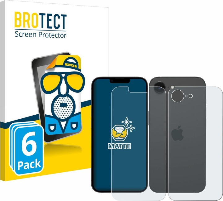 Produktbild BROTECT Entspiegelungsfolie Displayschutz Displayschutzfolie Folie Matt (6 Stück, Apple iPhone 16e)