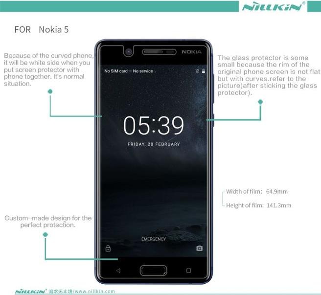 Actual product image Nillkin Super Clear Series (1 Piece, Nokia 5)