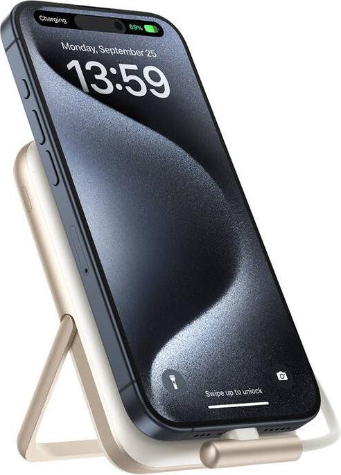 Actual product image Choetech B735 magnetic powerbank 10000mAh 20W PD + USB-C cable (white) (10000 mAh, 20 W, 37 Wh)