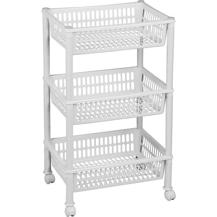 Plast team, Badezimmerregal, Aufbewahrungs-Trolley (39 x 29 x 68 cm)