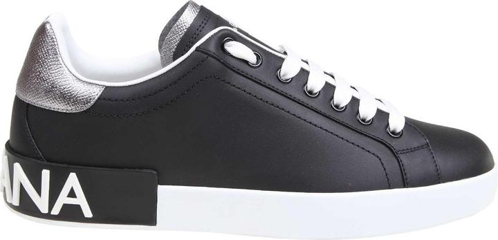 Actual product image Dolce & Gabbana portofino sneakers in black nappa calfskin (39)