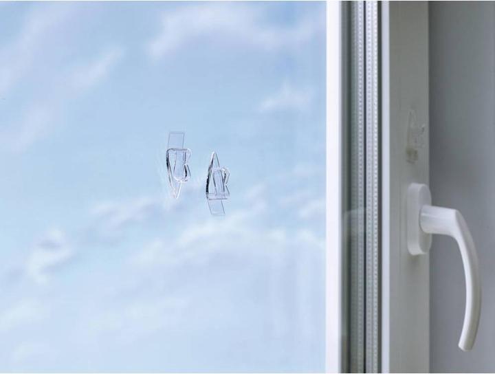 Actual product image tesa Adhesive hooks for glass, 0.2kg holding power, can be removed without a trace & reused, 5 hooks