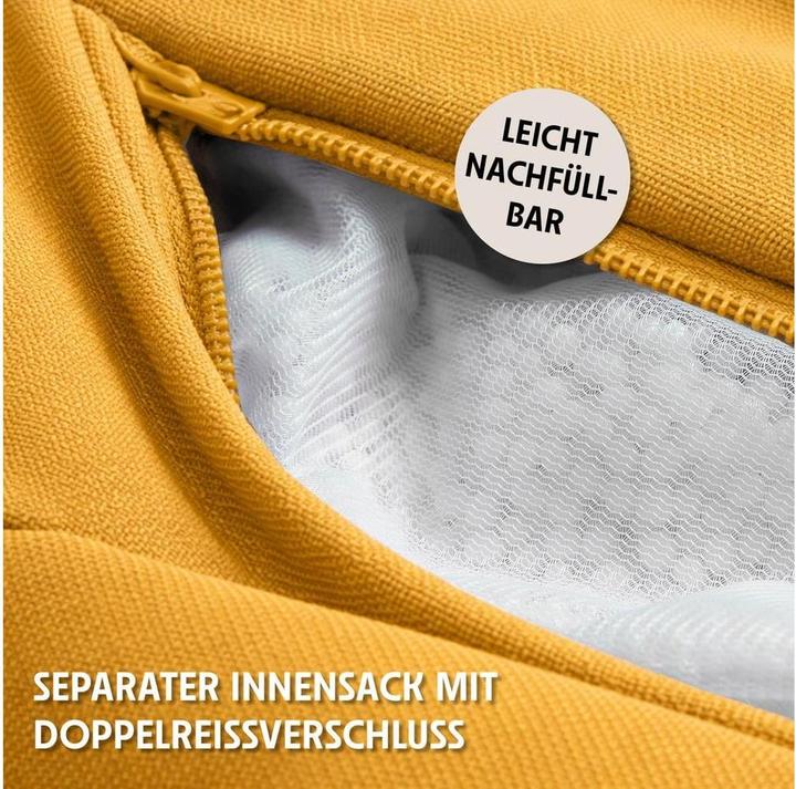 Produktbild Urbanara Sitzsack-Hocker Basic-Outdoor, 85 l, Senfgelb