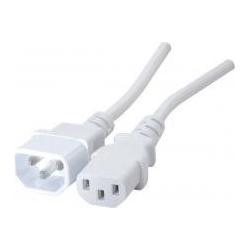 Exertis Connect, Verlängerungskabel, Kaltgeräte-Verlängerungskabel, IEC C13, weiss, 1,8 m (1.80 m, C13)