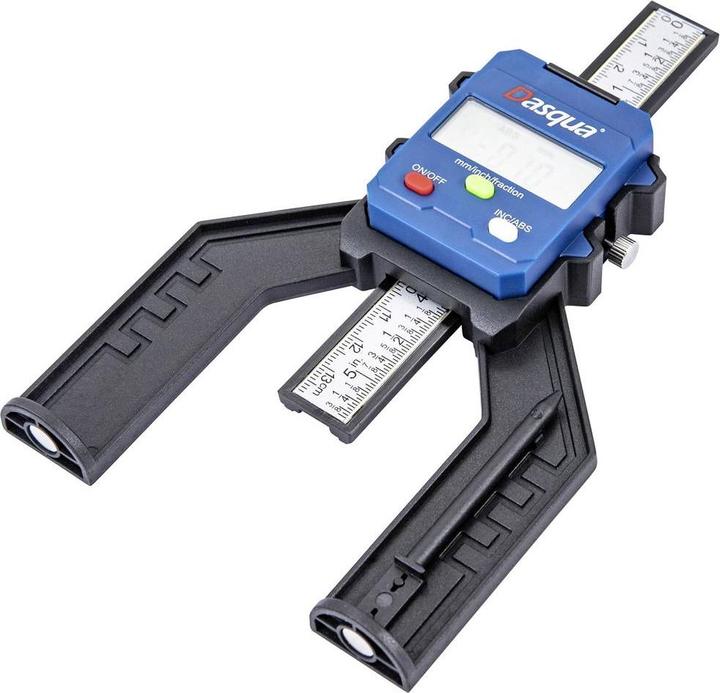 Dasqua 2605-0015 Jauge de profondeur numérique avec aimant Plage de mesure : 0-80 mm, résolution