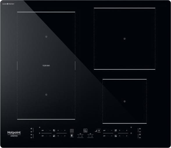 Actual product image Hotpoint HB 4860C CPNE Black Built-in 59 cm Induction hob 4 Cooker(s)