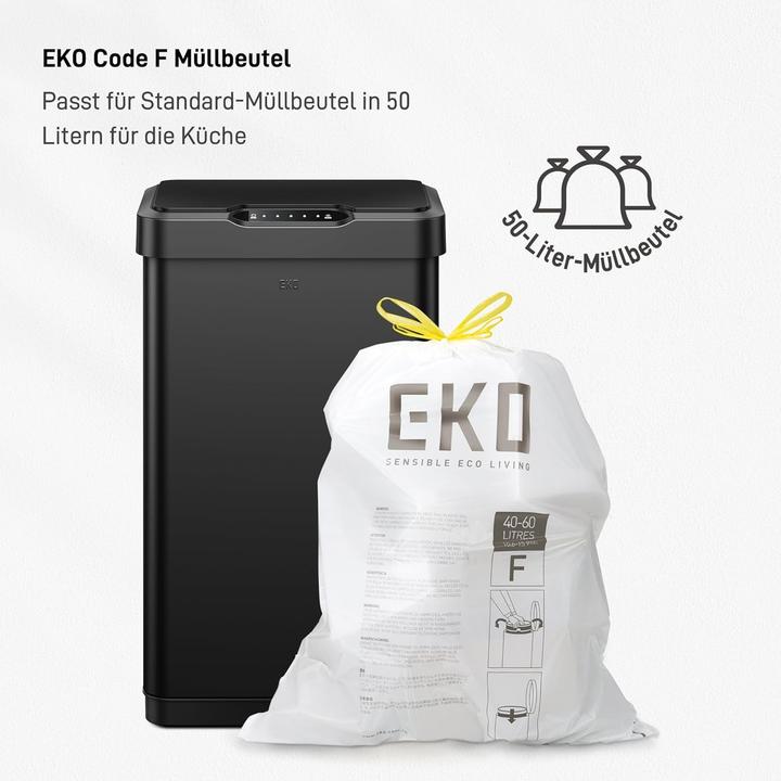 Produktbild EKO Sensor-Aktivierter Mülleimer mit Soft-Close-Deckel und Fingerabdruckresistenz (50 l)