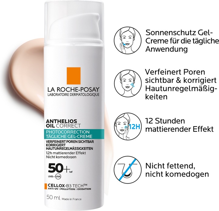 Immagine prodotto La Roche Posay Anthelios Oil Correct Crème spf50+ 50ml (Crema solare viso, SPF 50+, 50 ml, 94 g)