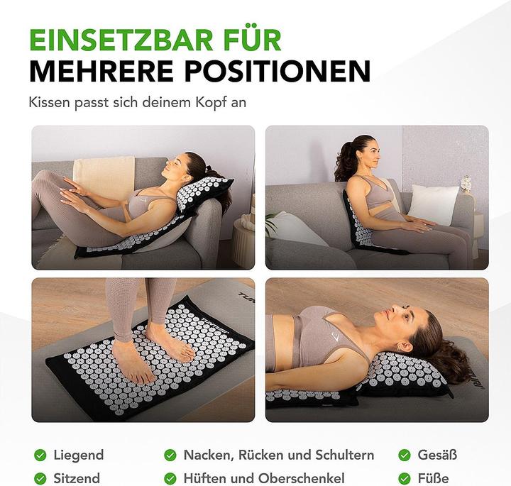 Immagine prodotto Tunturi Akupressurmatte Pro mit Kissen, div.Farben (20 mm)