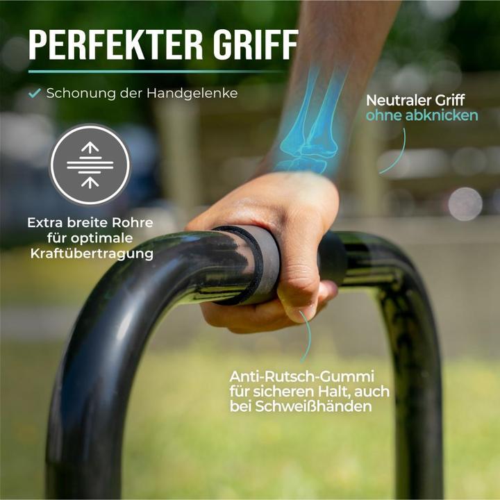 Image du produit Pullup & Dip Fitness Parallettes aus Stahl, extra breiter Griff & rutschfest