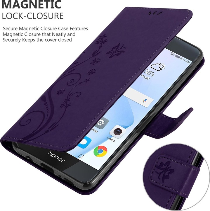 Produktbild Cadorabo Flower Book Cover (Honor 8, Honor 8 Premium)