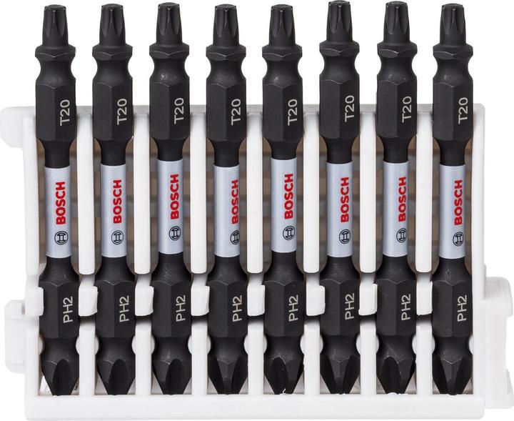 Produktbild Bosch Professional Zubehör Doppelklingen Schrauberbit-Set Impact Control, 8-teilig, PH2-T20, 65 mm
