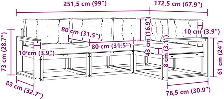 Produktbild vidaXL Outdoor-Sofa