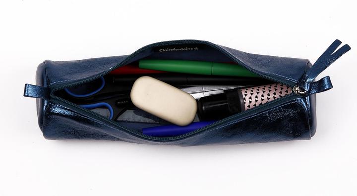 Produktbild Clairefontaine Schlamper-Rolle CUIRIS, Leder, indigoblau